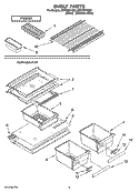 SHELF PARTS, OPTIONAL PARTS Diagram and Parts List for NWT8501Q00  Whirlpool Refrigerator
