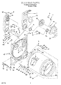 BULKHEAD Diagram and Parts List for 8LGR5636FQ0  Whirlpool Dryer