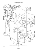 CABINET Diagram and Parts List for ET18GKXSW05  Whirlpool Refrigerator