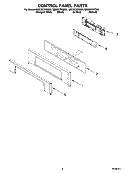 CONTROL PANEL PARTS Diagram and Parts List for GBD307PRS00  Whirlpool Wall Oven