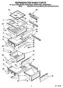 REFRIGERATOR SHELF PARTS Diagram and Parts List for KSRS25RVBL01  KitchenAid Refrigerator