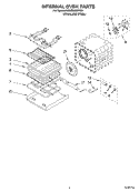 INTERNAL OVEN Diagram and Parts List for KEMS308GSS2  KitchenAid Microwave Oven Combo
