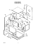 OVEN Diagram and Parts List for KEMS378XWH0  KitchenAid Wall Oven