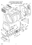 DRYER BULKHEAD Diagram and Parts List for LTG6234DT1  Whirlpool Washer Dryer Combo