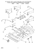 BURNER BOX, GAS VALVES, AND SWITCHES Diagram and Parts List for KGCS127GBT0  KitchenAid Cooktop