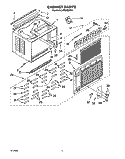 CABINET Diagram and Parts List for AR2400XA0  Whirlpool Air Conditioner