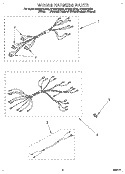 WIRING HARNESS Diagram and Parts List for RF330PXDW0  Whirlpool Range