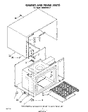 CABINET AND HINGE Diagram and Parts List for MW8450XL2  Whirlpool Microwave