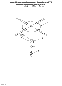 LOWER WASHARM AND STRAINER PARTS Diagram and Parts List for KUDI01FKBL0  KitchenAid Dishwasher