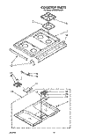 COOKTOP Diagram and Parts List for SF375PEWN3  Whirlpool Range