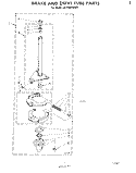 BRAKE AND DRIVE TUBE Diagram and Parts List for LA7450XMW0  Whirlpool Washer
