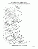 REFRIGERATOR SHELF PARTS Diagram and Parts List for KSCK23FVSS02  KitchenAid Refrigerator