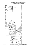 BRAKE AND DRIVE TUBE Diagram and Parts List for KAWE560WAL2  KitchenAid Washer