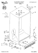 CABINET, LITERATURE Diagram and Parts List for 7ED20TQXFW02  Whirlpool Refrigerator
