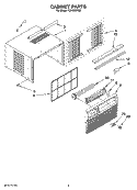 CABINET PARTS Diagram and Parts List for CA12WRS2  Crosley Air Conditioner
