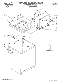 TOP AND CABINET PARTS Diagram and Parts List for 7MLSR7103MQ0  Whirlpool Washer