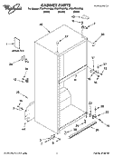 CABINET PARTS Diagram and Parts List for ET8WTKXKT06  Whirlpool Refrigerator