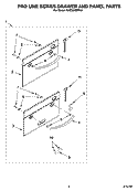 PRO LINE SERIES DRAWER AND PANEL PARTS Diagram and Parts List for KUDD01DPPA1  KitchenAid Dishwasher