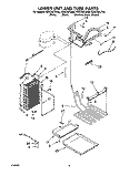 LOWER UNIT AND TUBE Diagram and Parts List for KSSC36FJW00  KitchenAid Refrigerator