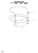 HEATER Diagram and Parts List for GU2300XTKQ0  Whirlpool Dishwasher