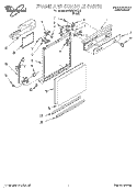 FRAME AND CONSOLE Diagram and Parts List for DU890DWGX1  Whirlpool Dishwasher