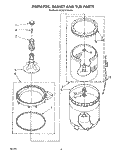 AGITATOR, BASKET AND TUB Diagram and Parts List for GCA2701XSW0  Whirlpool Washer