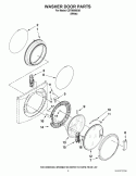 WASHER DOOR PARTS Diagram and Parts List for CGT8000XQ0  Whirlpool Washer Dryer Combo