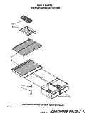 SHELF Diagram and Parts List for ET18LJKYSW00  Whirlpool Refrigerator
