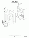 DOOR PARTS Diagram and Parts List for KBCS24LSBS03  KitchenAid Wine and Beverage Cooler