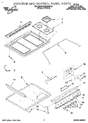 COOKTOP AND CONTROL PANEL Diagram and Parts List for SS330PEBH0  Whirlpool Range