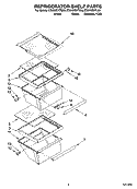 REFRIGERATOR SHELF PARTS Diagram and Parts List for ED2HHEXTL00  Whirlpool Refrigerator