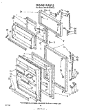 Part Location Diagram of 1107275 Whirlpool DOOR-COMP