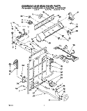 CONTROLS AND REAR PANEL Diagram and Parts List for LLR6233AN0  Whirlpool Washer