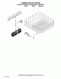 LOWER RACK PARTS Diagram and Parts List for KUDE20FXBL2  KitchenAid Dishwasher
