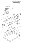 COOKTOP Diagram and Parts List for RS660BXBH2  Whirlpool Range