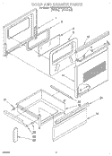 DOOR AND DRAWER Diagram and Parts List for FEP350YL2  Roper Range