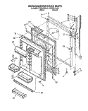REFRIGERATOR DOOR Diagram and Parts List for KTRS20KAWH01  KitchenAid Refrigerator
