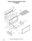FREEZER DOOR AND BASKET PARTS Diagram and Parts List for KBFC42FTS06  KitchenAid Refrigerator