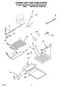 LOWER UNIT AND TUBE Diagram and Parts List for KBRC36FKB00  KitchenAid Refrigerator