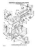 CONTROLS AND REAR PANEL Diagram and Parts List for LA6300XTF1  Whirlpool Washer