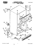 CABINET Diagram and Parts List for RT18BMXBL00  Roper Refrigerator