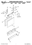 DOOR AND PANEL PARTS Diagram and Parts List for DUL300XTKQ0  Whirlpool Dishwasher