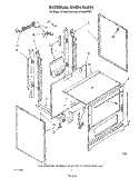 EXTERNAL OVEN Diagram and Parts List for SF3020ERW2  Whirlpool Range
