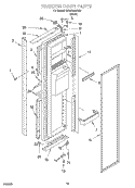 FREEZER DOOR Diagram and Parts List for 3XARG488G00  Whirlpool Refrigerator
