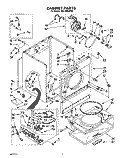 CABINET Diagram and Parts List for RGL3636AL0  Roper Dryer
