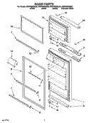 DOOR PARTS Diagram and Parts List for ER8YHMXSL00  Whirlpool Refrigerator