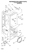 REFRIGERATOR LINER PARTS Diagram and Parts List for KSRJ22IMST00  KitchenAid Refrigerator