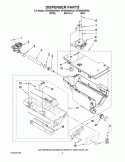 DISPENSER PARTS Diagram and Parts List for WFW9450WL00  Whirlpool Washer