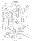 Part Location Diagram of 3368112 Whirlpool RETAINER, SOUND SHIELD