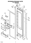 REFRIGERATOR DOOR PARTS Diagram and Parts List for KSSP36QMS02  KitchenAid Refrigerator
